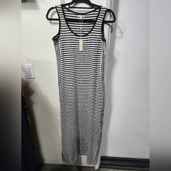 Women's Max Studio Striped Maxi Dress NWT Sz M Summer Beach Vacation Resortwear - Picture 1 of 8